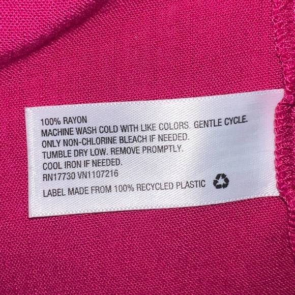 Ingrid & Isabel Women’s Hot Pink Maternity Maxi Tiered Babydoll  Dress Large - Picture 12 of 12